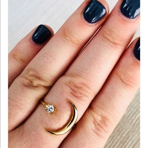 ALV jewels adjustable moon ring